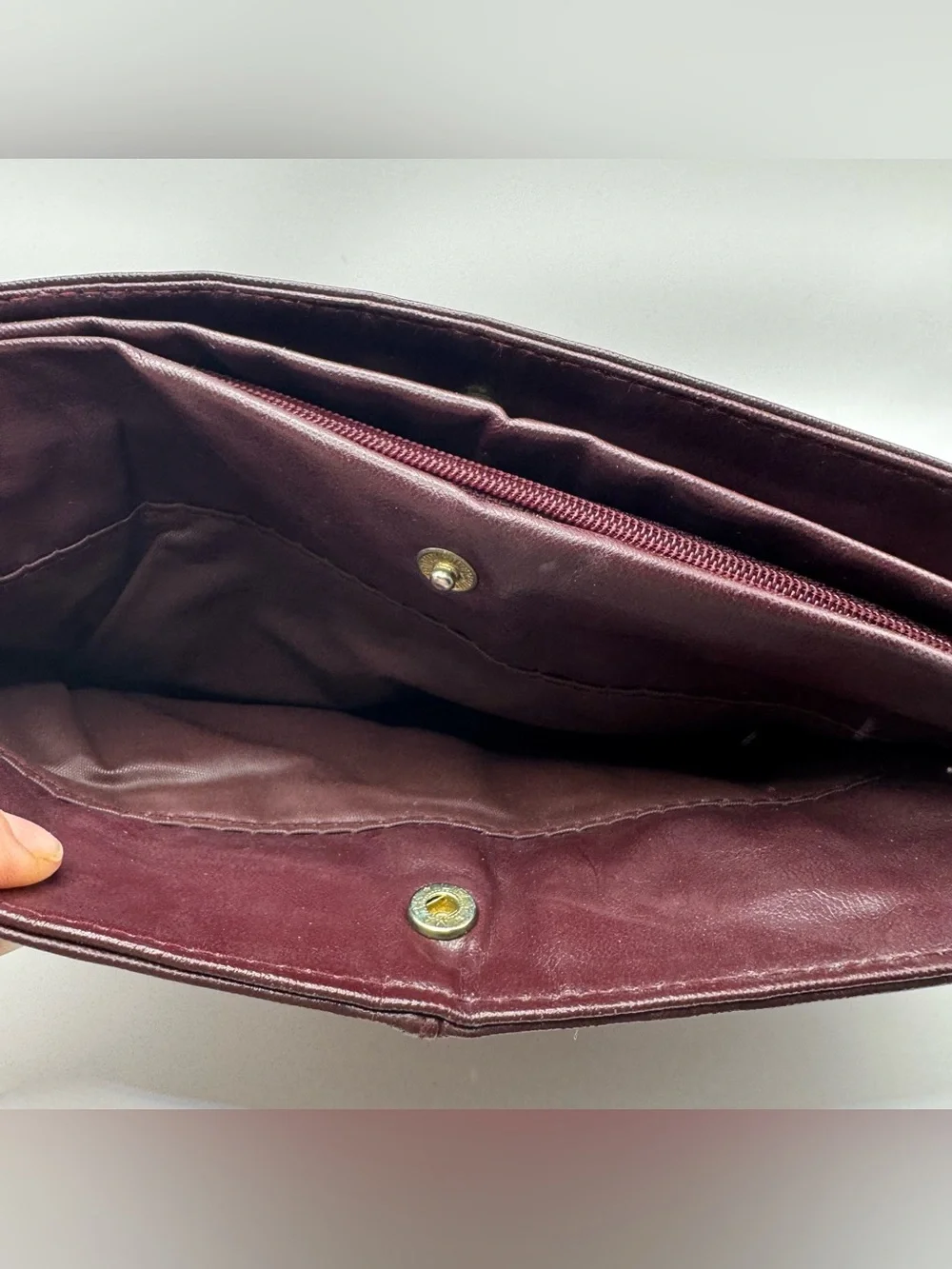 VTG Womens Plum Handbag Wristlet  Whimsygoth Dark Academia Accessory Snaps